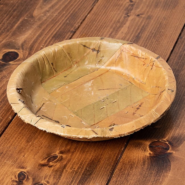 【約25枚セット】インドのリーフプレート ミニプレート 直径19cm 3 - 天然素材で作られています。