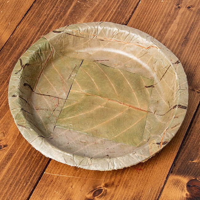 【約25枚セット】インドのリーフプレート カレーライスプレート 直径22.5cm 3 - 天然素材で作られています。
