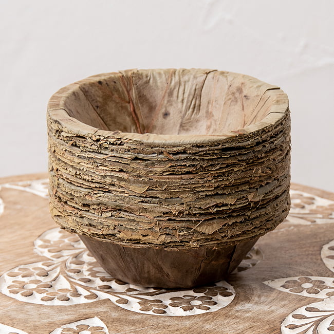 【約25枚セット】インドのリーフプレート カトリ ボウル 直径10cm 2 - おおむね25枚入りです。