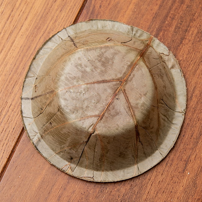 【約25枚セット】インドのリーフプレート カトリ ボウル 直径10cm 5 - 底面の様子です。