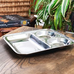 3分割ランチプレート 【四角】　約26.2cm x 約23cm - サブ3