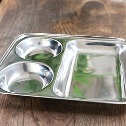 3分割ランチプレート 【四角】　約26.2cm x 約23cm - サブ5