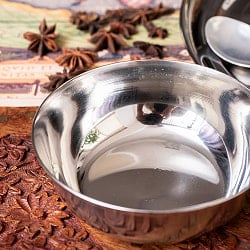 重ねられるカレー皿　大きめ　サービングカトリ　取り分けサイズ〔約12cm×約4.2cm 約300ml〕 - サブ4