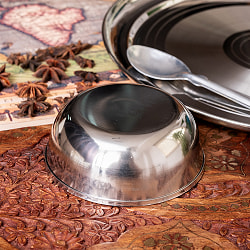 重ねられるカレー皿　大きめ　サービングカトリ　取り分けサイズ〔約12cm×約4.2cm 約300ml〕 - サブ5