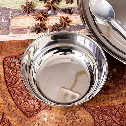 重ねられるカレー皿　 大きめ　サービングカトリ　取り分けサイズ〔約14.7cm×約5.1cm 約600ml〕 - サブ3