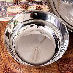 重ねられるカレー皿　超特大　サービングカトリ　取り分けサイズ〔約18.7cm×約6.5cm 約1100ml〕 - サブ3