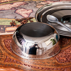 重ねられるカレー皿　超特大　サービングカトリ　取り分けサイズ〔約18.7cm×約6.5cm 約1100ml〕 - サブ5