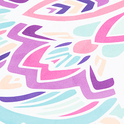 マンダラ模様の高品質ラウンドヨガマット 直径1.4m　厚さ4mm - グリーン - サブ3