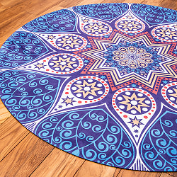 マンダラ模様の高品質ラウンドヨガマット 直径1.4m　厚さ4mm - ブルーヴァイオレット - サブ2