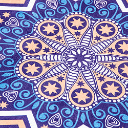 マンダラ模様の高品質ラウンドヨガマット 直径1.4m　厚さ4mm - ブルーヴァイオレット - サブ3