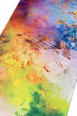 (天然ゴム)高品質エスニックヨガマット4mm - カラフルタイダイ - サブ3