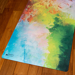 (天然ゴム)高品質エスニックヨガマット4mm - カラフルタイダイ - サブ4