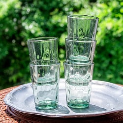 【5個セット】しずく模様　インドのチャイカップ[高さ：約9.3cm 直径：約6.4cm 約140ml] - サブ3