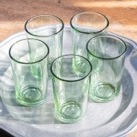 【5個セット】インドのチャイカップ[約8.7cm程度×直径：約5.7cm 約120ml]