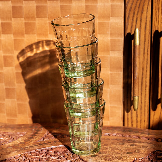 【5個セット】インドのチャイカップ[約7.5cm程度×直径：約5.8cm] 9 - 重ねておくことができます