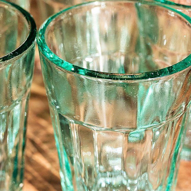 【5個セット】インドのチャイカップ[約7.5cm程度×直径：約5.8cm] 4 - 光の加減により緑っぽく見えます