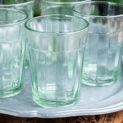 【5個セット】インドのチャイ カップ - 装飾つき[直径:6.5cm 高さ:8.7cm 約150ml] - サブ2