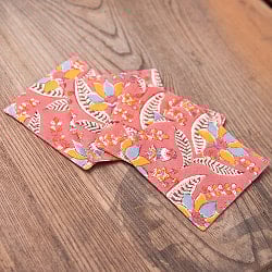 【4枚セット】アジュラック布の手造りコースター　スクエア　 - サブ4