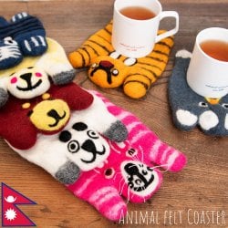 可愛い!フェルトのアニマルコースター