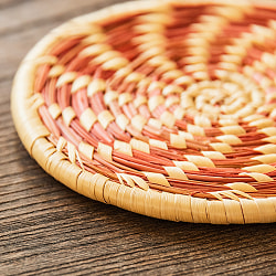 ネパールの手作りバンブーコースター 10.5cm - サブ3