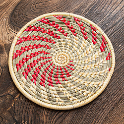 ネパールの手作りバンブーコースター 20cm 鍋敷きサイズ - サブ2