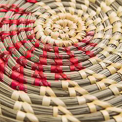 ネパールの手作りバンブーコースター 20cm 鍋敷きサイズ - サブ4