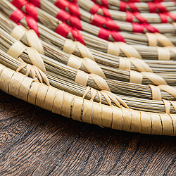 ネパールの手作りバンブーコースター 20cm 鍋敷きサイズ - サブ5
