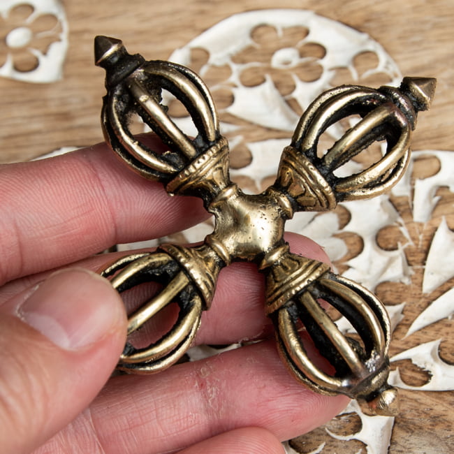 ヴィシュヴァ・ヴァジュラ（交差金剛杵） - 羯磨【長さ：7.5cm】 5 - 