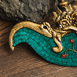 【高品質】ターコイズ装飾 チベット仏教法具 - カルタリ カルティカ（曲刀） - サブ5