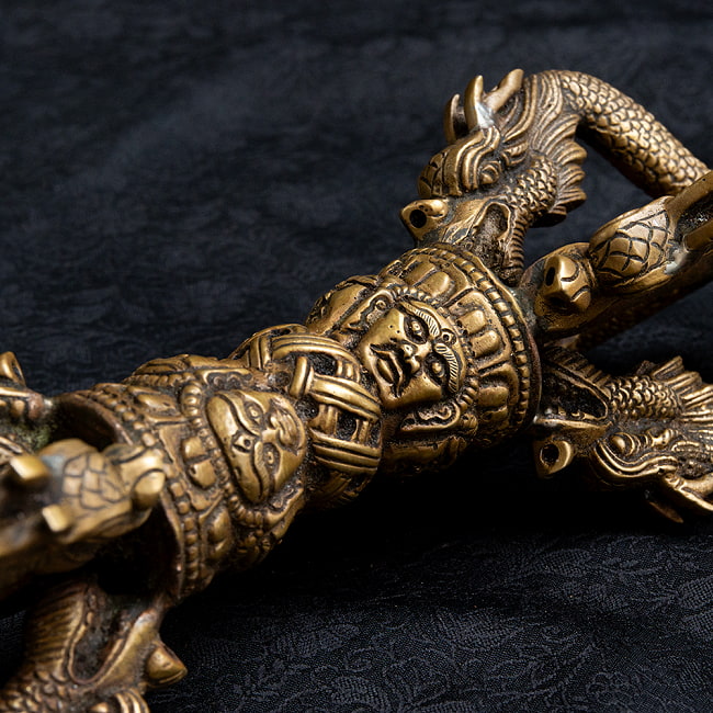 高品質】 ドルジェ（ヴァジュラ・金剛杵）[約27cm] 龍とヴァジュラ