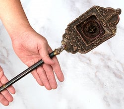 チベット密教法具 - 香炉・祭礼炉 礼拝用品【アンティーク 85cm】 - サブ2