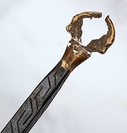 チベット密教の法具 カトゥヴァンガ katvanga - 装飾布付き【56cm　アンティーク】 - サブ4