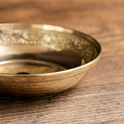 タルカリプレート 真鍮製 ネパールのカレー小皿 装飾入り 直径11cm - サブ5