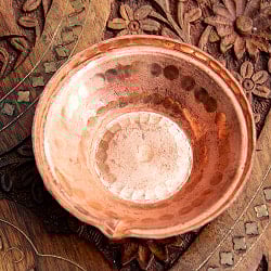 ディヤ Diya - ネパールの銅製 オイルランプ/小皿 直径8cm - サブ3