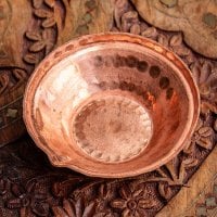 ディヤ Diya - ネパールの銅製 オイルランプ/小皿 直径8cm
