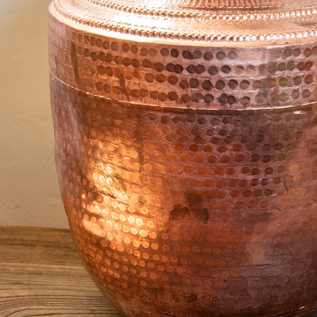 銅製ガルチャ - Ghalcha ネパール独特の水瓶 ラージサイズ 高さ42cm程度 12 - ネパールからの輸入品のため凹みがそこそこあります。。
