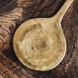 槌目仕上げ ネパールのブラス スパチュラ クラシックで重厚な味わいが魅力的 29.5cm - サブ4