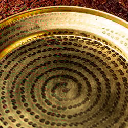 槌目仕上げ ネパール真鍮ターリー 中皿 直径約23.5cm - サブ2