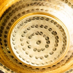 槌目仕上げ ネパール真鍮ボウル  直径約18.5cm - サブ3