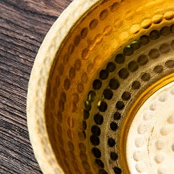 槌目仕上げ ネパール真鍮ボウル  直径約18.5cm - サブ4