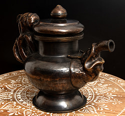 ライオンのカルワ karuwa - ネパール伝統の水差し ティーポット 高さ:18cm 600g【非食品・装飾用】 - サブ3