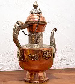 吉兆模様入り銅製カルワ karuwa - ネパール伝統の水差し 高さ40cm程度 - サブ2