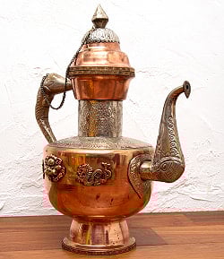 吉兆模様入り銅製カルワ karuwa - ネパール伝統の水差し 高さ40cm程度 - サブ3