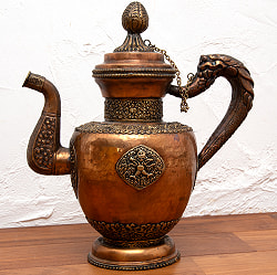 【1点物】吉兆模様入り銅製カルワ karuwa - ネパール伝統の水差し 高さ37cm程度 - サブ3