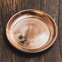 ネパールの銅製 小皿 直径14.5cm