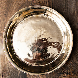 【最高級品】ネパールの真鍮ターリー（大皿） 外径28cm程度 - サブ2