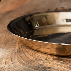 【最高級品】ネパールの真鍮ターリー（大皿） 外径28cm程度 - サブ4