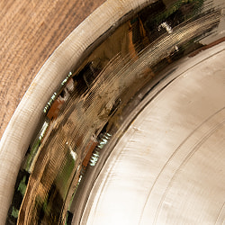 【最高級品】ネパールの真鍮ターリー（大皿） 外径28cm程度 - サブ5