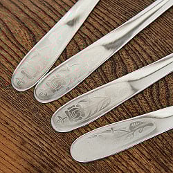 先が割れすぎなネパールのカジャ スプーン 18cmパーティ料理などに フォーク兼用 - サブ5