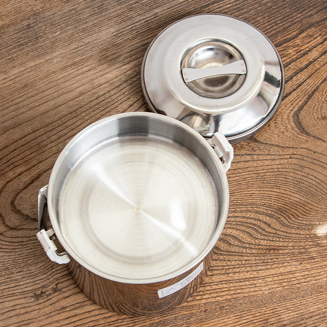 【送料無料・2個セット】〔12cm 1.3L〕ブッシュクラフトの定番　ビリー缶・ビリーポット　リーズナブルなニワトリブランド 7 - 中蓋がついているので便利